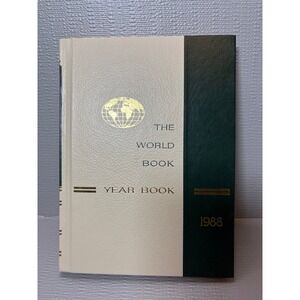 1988 The World Book Year Book Vintage Hardcover Encyclopedia Annual Supplement